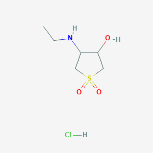 B2667180 4-(Ethylamino)tetrahydro-3-thiopheneol1,1-dioxide hydrochloride CAS No. 1177314-41-8