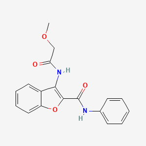 molecular formula C18H16N2O4 B2667183 3-(2-甲氧基乙酰基氨基)-N-苯基苯并呋喃-2-甲酰胺 CAS No. 862829-65-0