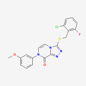 B2667191 3-[(2-chloro-6-fluorobenzyl)thio]-7-(3-methoxyphenyl)[1,2,4]triazolo[4,3-a]pyrazin-8(7H)-one CAS No. 1223914-09-7