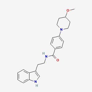 molecular formula C23H27N3O2 B2667192 N-(2-(1H-吲哚-3-基)乙基)-4-(4-甲氧基哌啶-1-基)苯甲酰胺 CAS No. 2034306-12-0