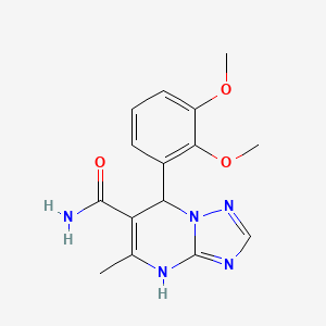 molecular formula C15H17N5O3 B2667197 7-(2,3-Dimethoxyphenyl)-5-methyl-4,7-dihydro-[1,2,4]triazolo[1,5-a]pyrimidine-6-carboxamide CAS No. 536999-17-4