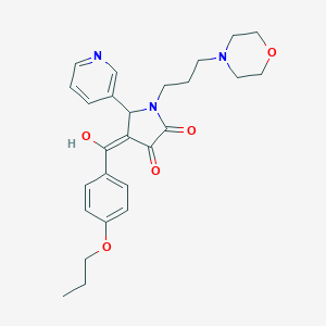 molecular formula C26H31N3O5 B266720 3-hydroxy-1-[3-(4-morpholinyl)propyl]-4-(4-propoxybenzoyl)-5-(3-pyridinyl)-1,5-dihydro-2H-pyrrol-2-one 