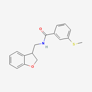 molecular formula C17H17NO2S B2667202 N-[(2,3-dihydro-1-benzofuran-3-yl)methyl]-3-(methylsulfanyl)benzamide CAS No. 2097918-57-3
