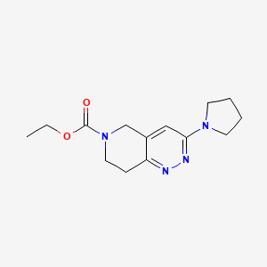 molecular formula C14H20N4O2 B2667203 ethyl 3-pyrrolidin-1-yl-7,8-dihydropyrido[4,3-c]pyridazine-6(5H)-carboxylate CAS No. 1993140-18-3