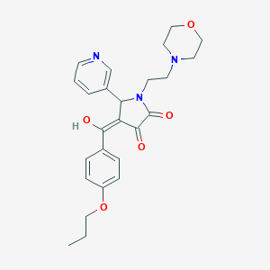 molecular formula C25H29N3O5 B266721 3-hydroxy-1-[2-(4-morpholinyl)ethyl]-4-(4-propoxybenzoyl)-5-(3-pyridinyl)-1,5-dihydro-2H-pyrrol-2-one 