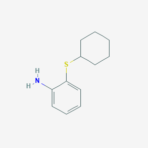 molecular formula C12H17NS B2667214 2-(Cyclohexylthio)benzenamine CAS No. 37535-87-8