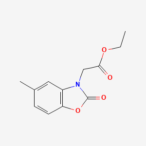 molecular formula C12H13NO4 B2667228 乙酸-2-(5-甲基-2-氧代-1,3-苯并噁唑-3-基)乙酯 CAS No. 187977-75-9