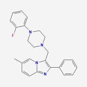 molecular formula C25H25FN4 B2667235 3-{[4-(2-氟苯基)哌嗪基]甲基}-6-甲基-2-苯基咪唑并[1,2-a]吡啶 CAS No. 861212-40-0