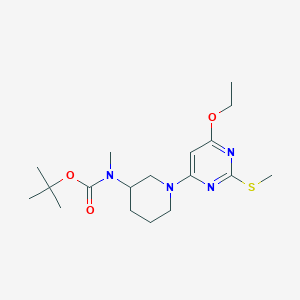 molecular formula C18H30N4O3S B2667260 tert-Butyl (1-(6-ethoxy-2-(methylthio)pyrimidin-4-yl)piperidin-3-yl)(methyl)carbamate CAS No. 1353965-06-6