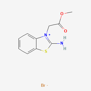 molecular formula C10H11BrN2O2S B2667267 2-Amino-3-(2-methoxy-2-oxoethyl)benzo[d]thiazol-3-ium bromide CAS No. 618440-68-9