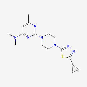 2-[4-(5-Cyclopropyl-1,3,4-thiadiazol-2-yl)piperazin-1-yl]-N,N,6-trimethylpyrimidin-4-amine