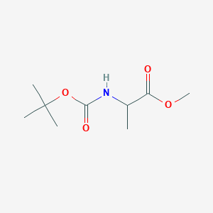 molecular formula C9H17NO4 B2667280 Methyl 2-{[(tert-butoxy)carbonyl]amino}propanoate CAS No. 112392-66-2; 28875-17-4