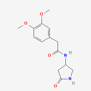molecular formula C14H18N2O4 B2667282 2-(3,4-dimethoxyphenyl)-N-(5-oxopyrrolidin-3-yl)acetamide CAS No. 1396877-93-2