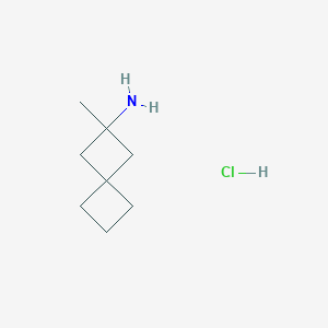 molecular formula C8H16ClN B2667285 2-甲基螺[3.3]庚烷-2-胺；盐酸盐 CAS No. 2470438-58-3