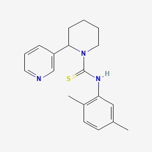 molecular formula C19H23N3S B2667287 N-(2,5-二甲基苯基)-2-(吡啶-3-基)哌啶-1-甲硫酰胺 CAS No. 398995-86-3