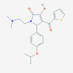 molecular formula C22H26N2O4S B266729 1-[2-(dimethylamino)ethyl]-3-hydroxy-5-(4-isopropoxyphenyl)-4-(2-thienylcarbonyl)-1,5-dihydro-2H-pyrrol-2-one 