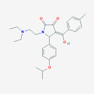 molecular formula C27H34N2O4 B266730 1-[2-(diethylamino)ethyl]-3-hydroxy-5-(4-isopropoxyphenyl)-4-(4-methylbenzoyl)-1,5-dihydro-2H-pyrrol-2-one 