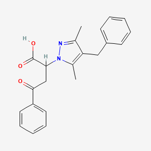 2-(4-benzyl-3,5-dimethyl-1H-pyrazol-1-yl)-4-oxo-4-phenylbutanoic acid