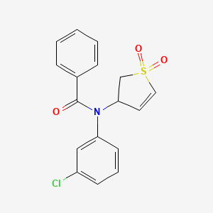 molecular formula C17H14ClNO3S B2667332 N-(3-氯苯基)-N-(1,1-二氧代-2,3-二氢噻吩-3-基)苯甲酰胺 CAS No. 321977-89-3