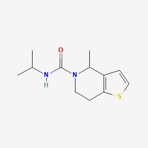 molecular formula C12H18N2OS B2667348 4-methyl-N-propan-2-yl-6,7-dihydro-4H-thieno[3,2-c]pyridine-5-carboxamide CAS No. 672285-96-0