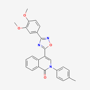 molecular formula C26H21N3O4 B2667357 4-[3-(3,4-二甲氧基苯基)-1,2,4-噁二唑-5-基]-2-(4-甲基苯基)异喹啉-1(2H)-酮 CAS No. 1326849-14-2