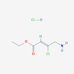 molecular formula C6H11Cl2NO2 B2667359 Ethyl (Z)-4-amino-3-chlorobut-2-enoate;hydrochloride CAS No. 1824879-67-5