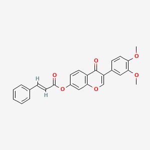 molecular formula C26H20O6 B2667366 3-(3,4-二甲氧基苯基)-4-氧代-4H-香豆素-7-基肉桂酸酯 CAS No. 637749-97-4