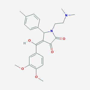 molecular formula C24H28N2O5 B266737 4-(3,4-dimethoxybenzoyl)-1-[2-(dimethylamino)ethyl]-3-hydroxy-5-(4-methylphenyl)-1,5-dihydro-2H-pyrrol-2-one 