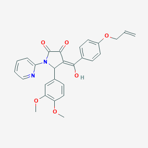 molecular formula C27H24N2O6 B266738 4-[4-(allyloxy)benzoyl]-5-(3,4-dimethoxyphenyl)-3-hydroxy-1-(2-pyridinyl)-1,5-dihydro-2H-pyrrol-2-one 