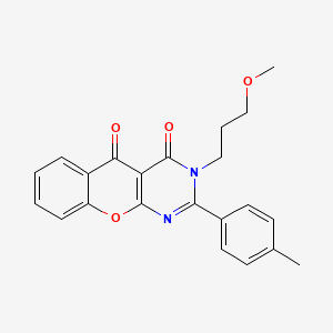 molecular formula C22H20N2O4 B2667388 3-(3-甲氧基丙基)-2-(对甲苯基)-3H-咯并[2,3-d]嘧啶-4,5-二酮 CAS No. 883952-29-2