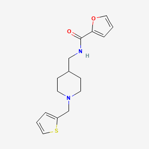 N-((1-(thiophen-2-ylmethyl)piperidin-4-yl)methyl)furan-2-carboxamide