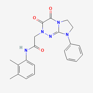 molecular formula C21H21N5O3 B2667400 N-(2,3-dimethylphenyl)-2-(3,4-dioxo-8-phenyl-3,4,7,8-tetrahydroimidazo[2,1-c][1,2,4]triazin-2(6H)-yl)acetamide CAS No. 941916-86-5