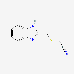 [(1H-benzimidazol-2-ylmethyl)sulfanyl]acetonitrile