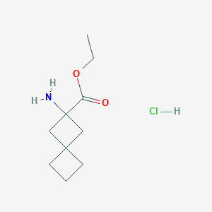 molecular formula C10H18ClNO2 B2667409 Ethyl 2-aminospiro[3.3]heptane-2-carboxylate hcl CAS No. 2241141-33-1