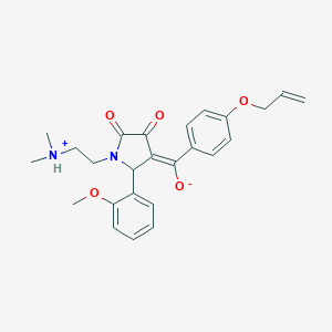 molecular formula C25H28N2O5 B266741 (E)-{1-[2-(dimethylammonio)ethyl]-2-(2-methoxyphenyl)-4,5-dioxopyrrolidin-3-ylidene}[4-(prop-2-en-1-yloxy)phenyl]methanolate 