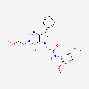 N-(2,5-dimethoxyphenyl)-2-[3-(2-methoxyethyl)-4-oxo-7-phenyl-3,4-dihydro-5H-pyrrolo[3,2-d]pyrimidin-5-yl]acetamide