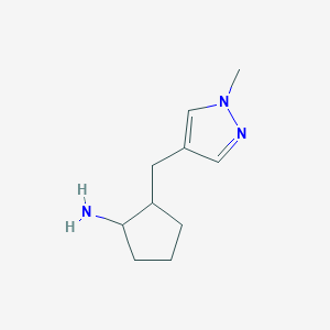 molecular formula C10H17N3 B2667423 2-[(1-methyl-1H-pyrazol-4-yl)methyl]cyclopentan-1-amine CAS No. 1249204-75-8