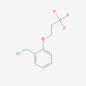 molecular formula C10H10ClF3O B2667426 1-(Chloromethyl)-2-(3,3,3-trifluoropropoxy)benzene CAS No. 1338954-37-2