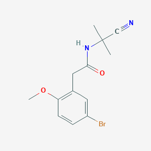 molecular formula C13H15BrN2O2 B2667436 2-(5-Bromo-2-methoxyphenyl)-N-(2-cyanopropan-2-yl)acetamide CAS No. 1436103-29-5