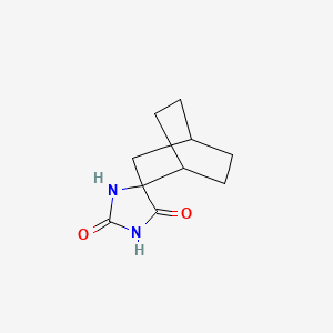 molecular formula C10H14N2O2 B2667442 Spiro[bicyclo[2.2.2]octane-2,4'-imidazolidine]-2',5'-dione CAS No. 55011-71-7