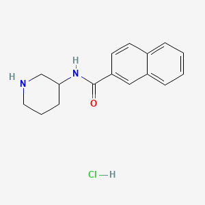 molecular formula C16H19ClN2O B2667447 N-(piperidin-3-yl)naphthalene-2-carboxamide hydrochloride CAS No. 1384431-17-7