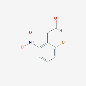 molecular formula C8H6BrNO3 B2667456 2-(2-Bromo-6-nitrophenyl)acetaldehyde CAS No. 85355-50-6