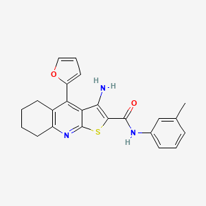 3-amino-4-(furan-2-yl)-N-(3-methylphenyl)-5,6,7,8-tetrahydrothieno[2,3-b]quinoline-2-carboxamide