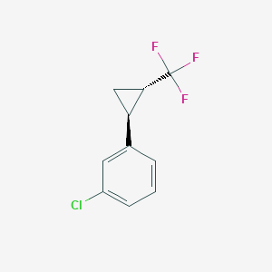 molecular formula C10H8ClF3 B2667472 (1S,2S)-1-(3-Chlorophenyl)-2-(trifluoromethyl)cyclopropane CAS No. 1360966-47-7