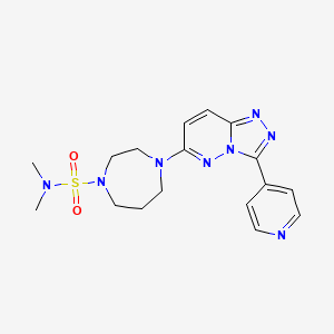 N,N-Dimethyl-4-(3-pyridin-4-yl-[1,2,4]triazolo[4,3-b]pyridazin-6-yl)-1,4-diazepane-1-sulfonamide