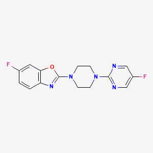 6-Fluoro-2-[4-(5-fluoropyrimidin-2-yl)piperazin-1-yl]-1,3-benzoxazole