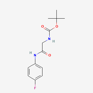 molecular formula C13H17FN2O3 B2667482 tert-butyl N-{[(4-fluorophenyl)carbamoyl]methyl}carbamate CAS No. 137895-52-4