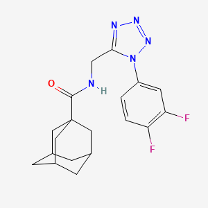 (3r,5r,7r)-N-((1-(3,4-difluorophenyl)-1H-tetrazol-5-yl)methyl)adamantane-1-carboxamide