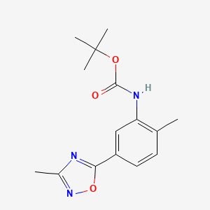 Tert-butyl [2-methyl-5-(3-methyl-1,2,4-oxadiazol-5-yl)phenyl]carbamate
