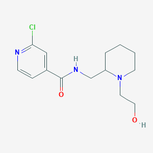 2-chloro-N-{[1-(2-hydroxyethyl)piperidin-2-yl]methyl}pyridine-4-carboxamide